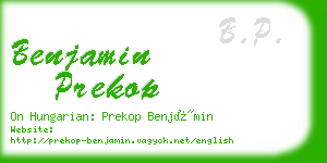 benjamin prekop business card